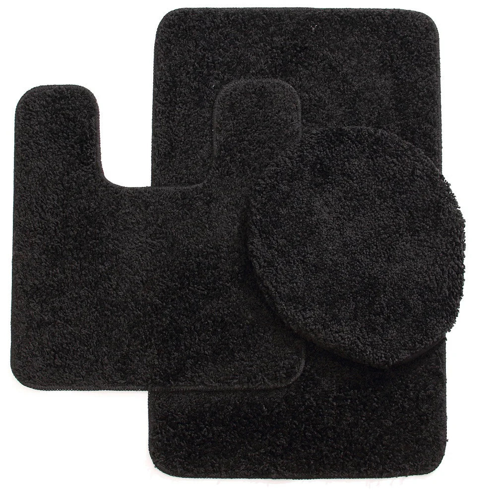 Elite 3-Piece Bath Rug Set – Ultra-Plush Shaggy Bath Mats