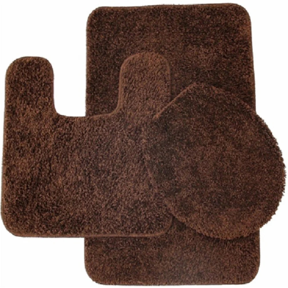 Elite 3-Piece Bath Rug Set – Ultra-Plush Shaggy Bath Mats