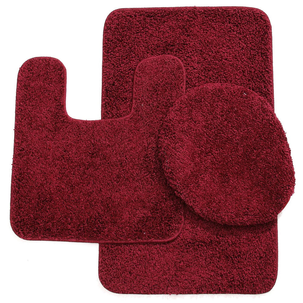 Elite 3-Piece Bath Rug Set – Ultra-Plush Shaggy Bath Mats
