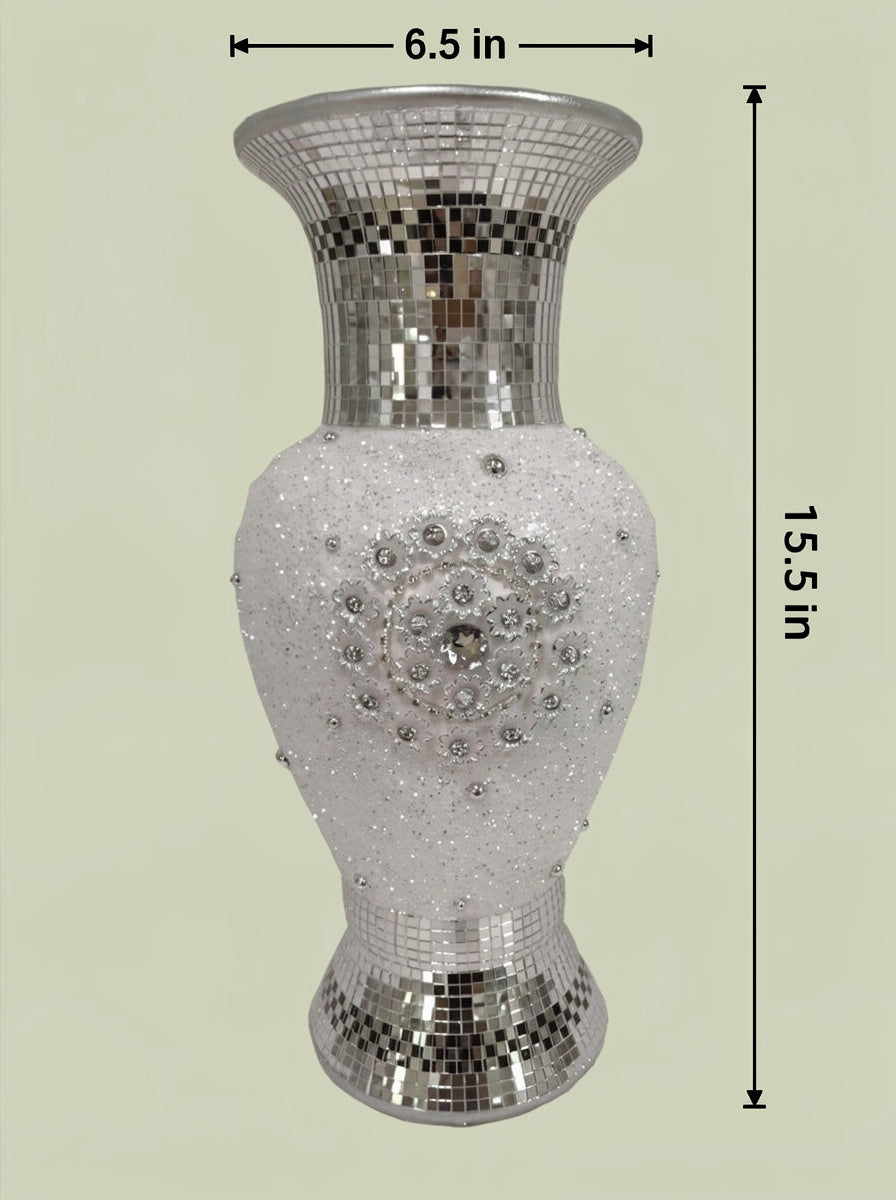 Elegant Mosaic Vase - 15.75" Decorative Statement Piece