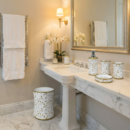 Birch 5-Piece Bath Accessory Set - Botanical Luxury Bathroom Collection