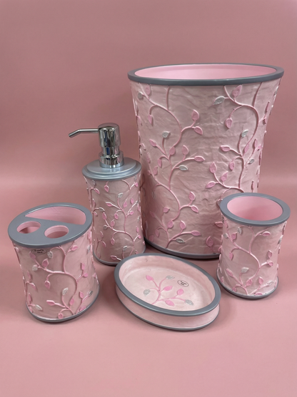 Birch 5-Piece Bath Accessory Set - Botanical Luxury Bathroom Collection