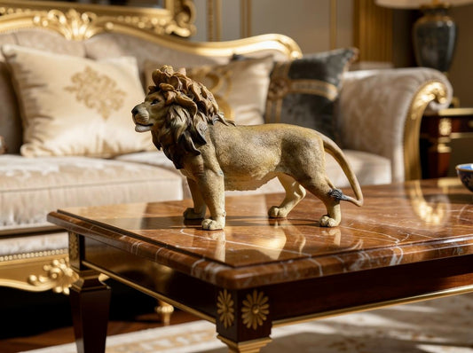 Majestic Lion Figurine - 13" Polyresin Decorative Statue