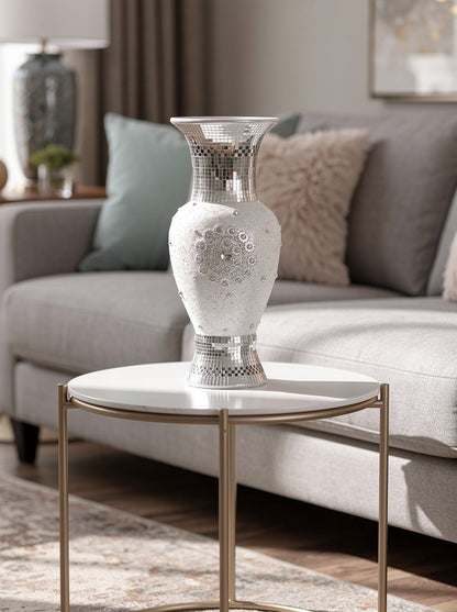 Elegant Mosaic Vase - 15.75" Decorative Statement Piece
