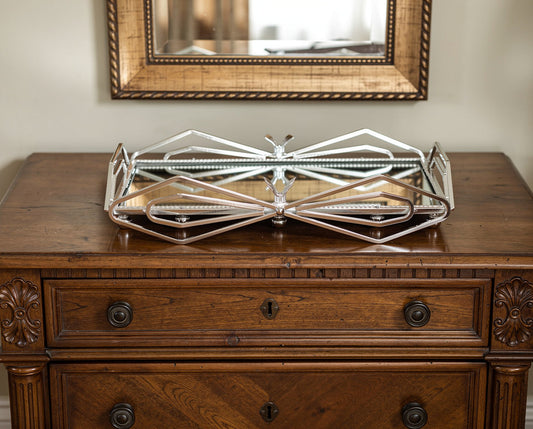 Silver Mirrored Vanity Mirror Tray