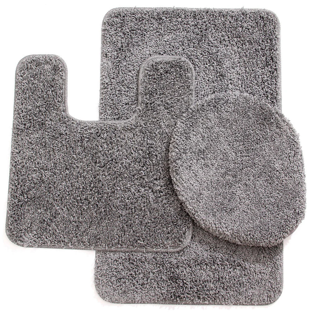 Elite 3-Piece Bath Rug Set – Ultra-Plush Shaggy Bath Mats