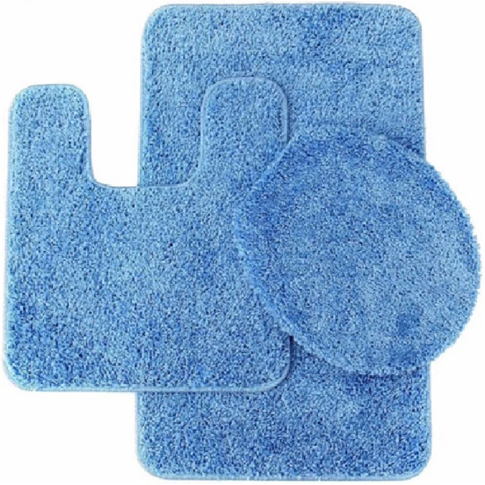 Elite 3-Piece Bath Rug Set – Ultra-Plush Shaggy Bath Mats