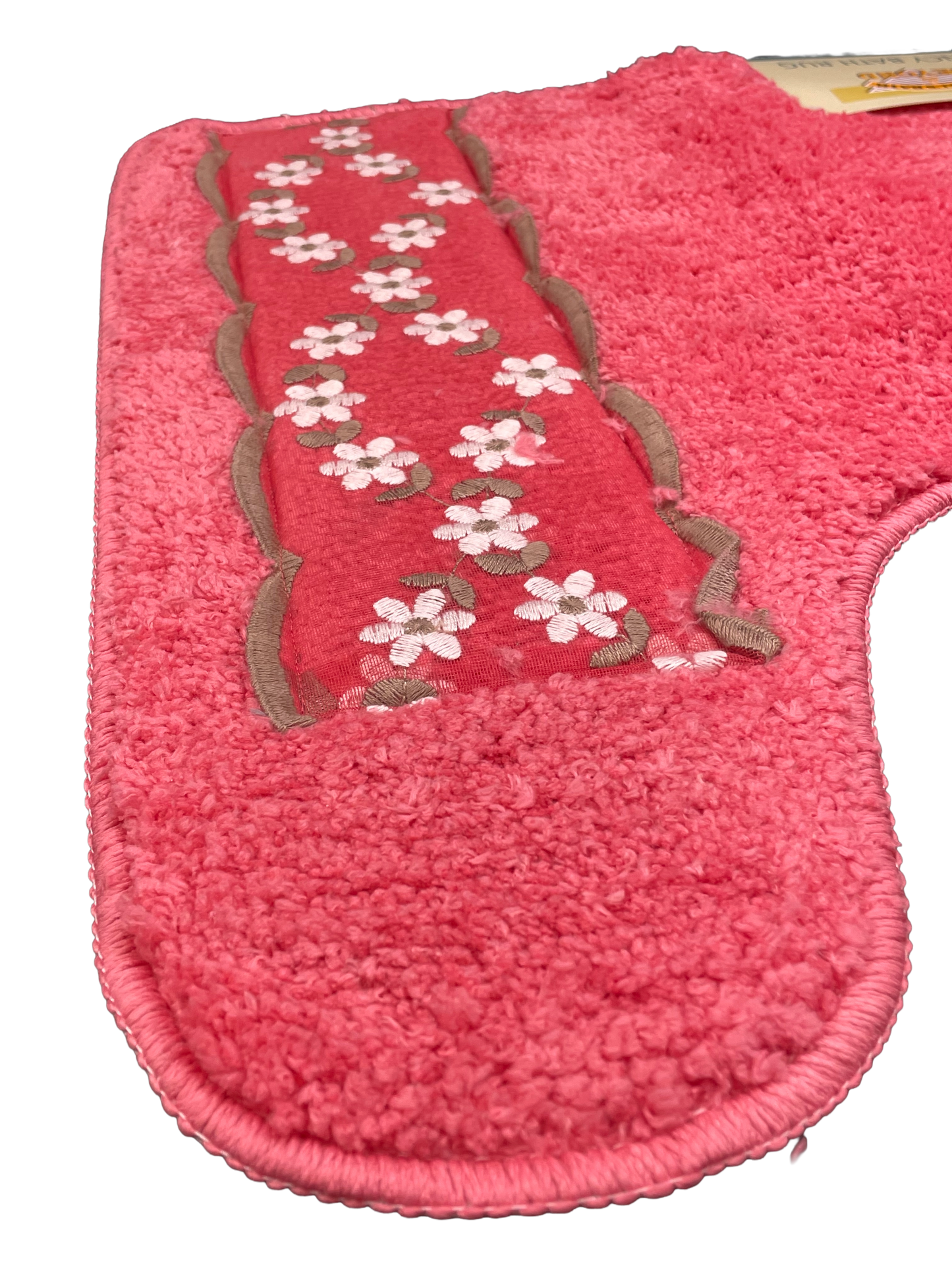 Maya Bathroom Rug Set – Delicate Floral Embellished Bath Mats
