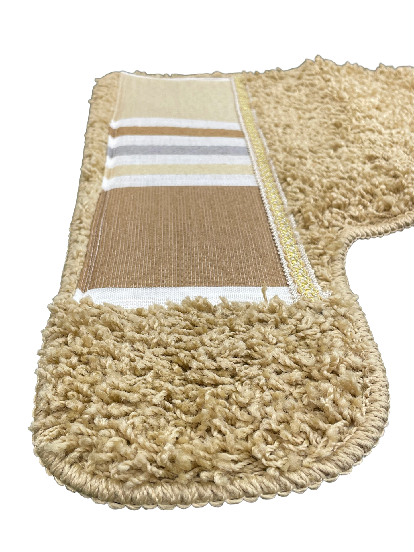 Ivanna Bathroom Rug Set – Bold Striped Bath Mats
