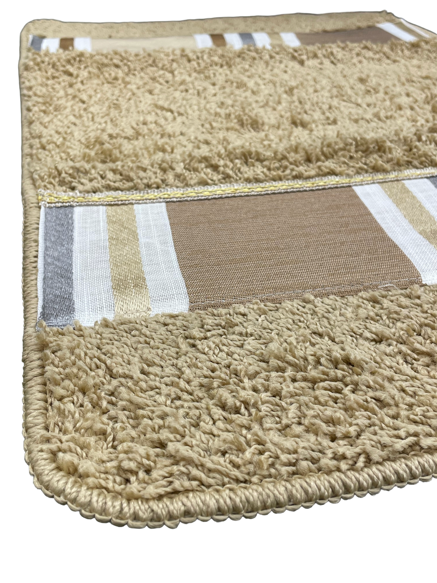 Ivanna Bathroom Rug Set – Bold Striped Bath Mats