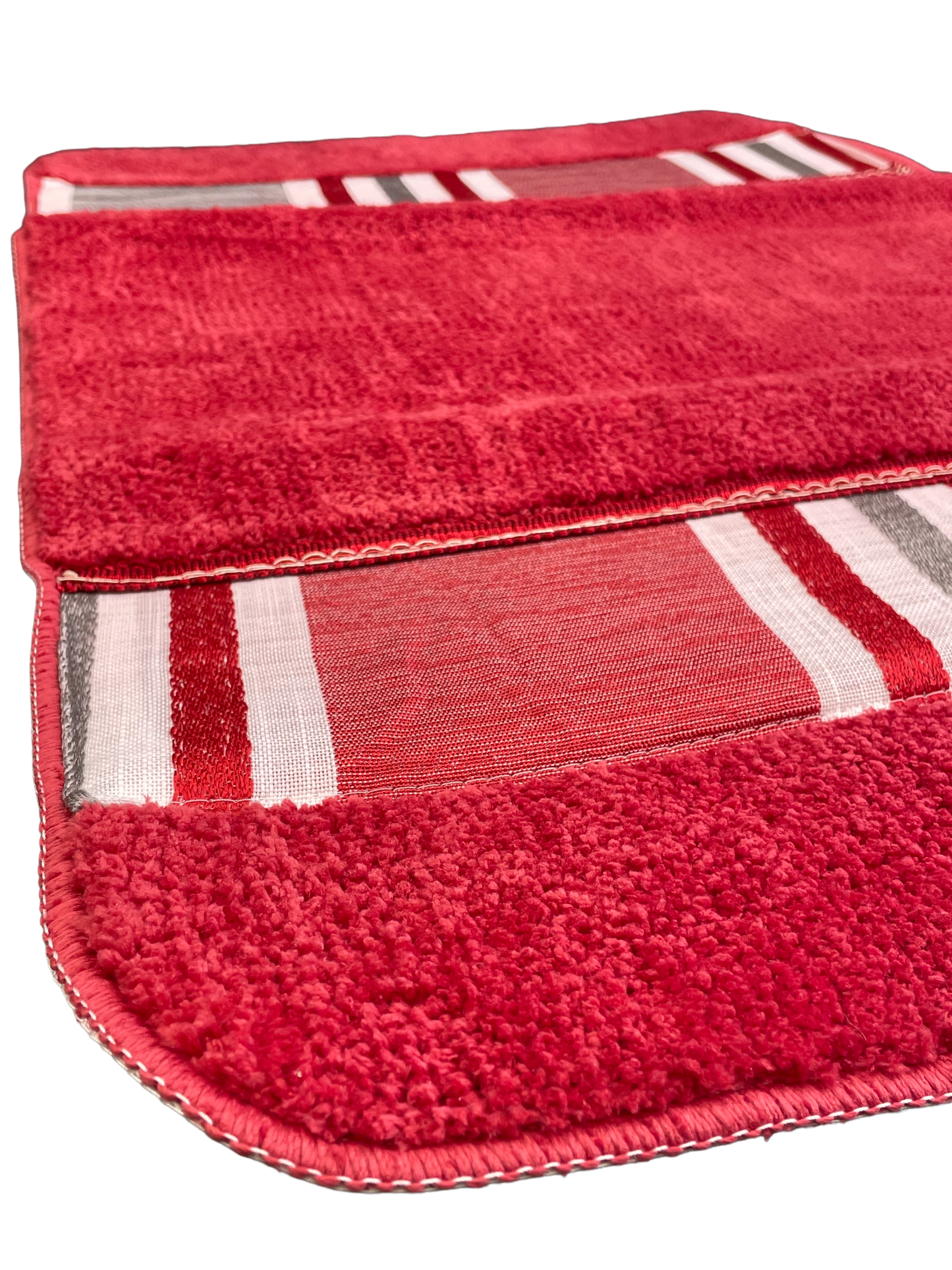 Ivanna Bathroom Rug Set – Bold Striped Bath Mats