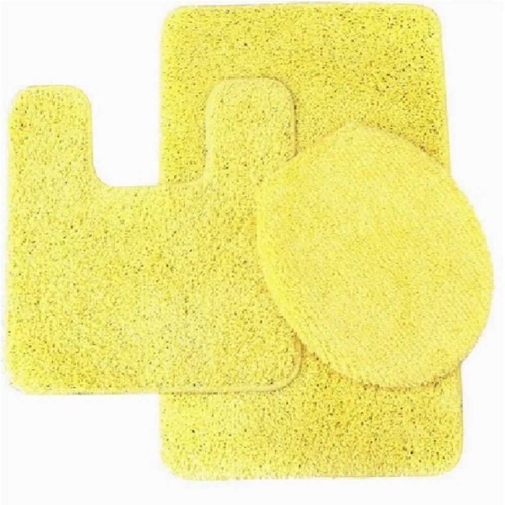Elite 3-Piece Bath Rug Set – Ultra-Plush Shaggy Bath Mats