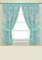 Maya Window Curtain – Delicate Floral Embellished Bathroom Window Treatment