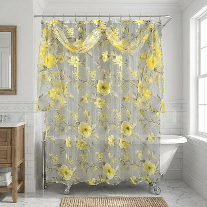 Melrose Shower Curtain – Romantic Floral Bathroom Décor