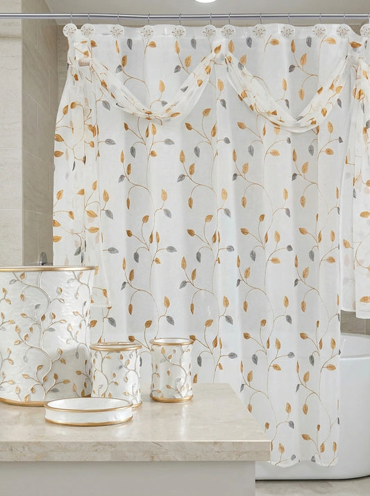 Birch Shower Curtain – Delicate Botanical Bathroom Décor