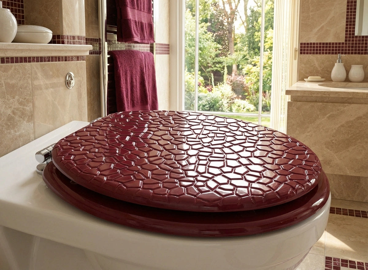 Round Toilet Seat Stone – Luxurious Resin Stone Bathroom Upgrade