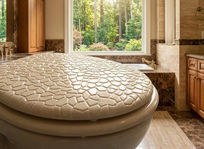Round Toilet Seat Stone – Luxurious Resin Stone Bathroom Upgrade
