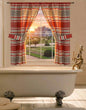 Ivanna Window Curtain – Bold Striped Bathroom Window Treatment