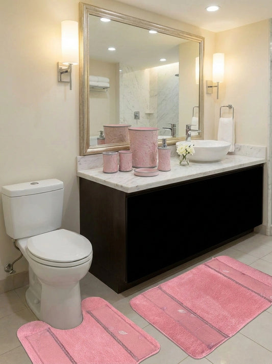 Birch Bathroom Rug Set – Delicate Botanical Bath Mats